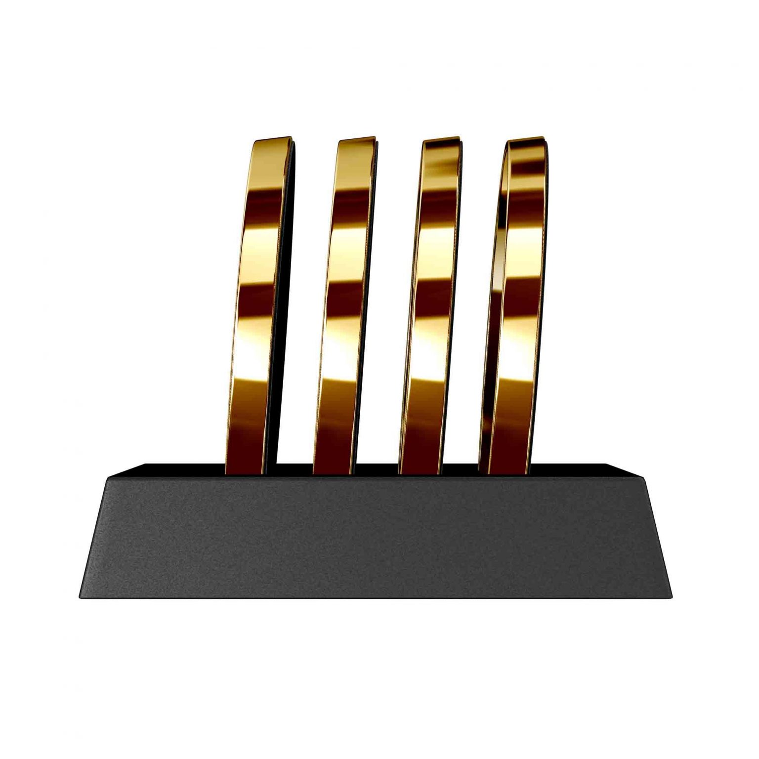 Gold Coaster Set with Holder El Casco