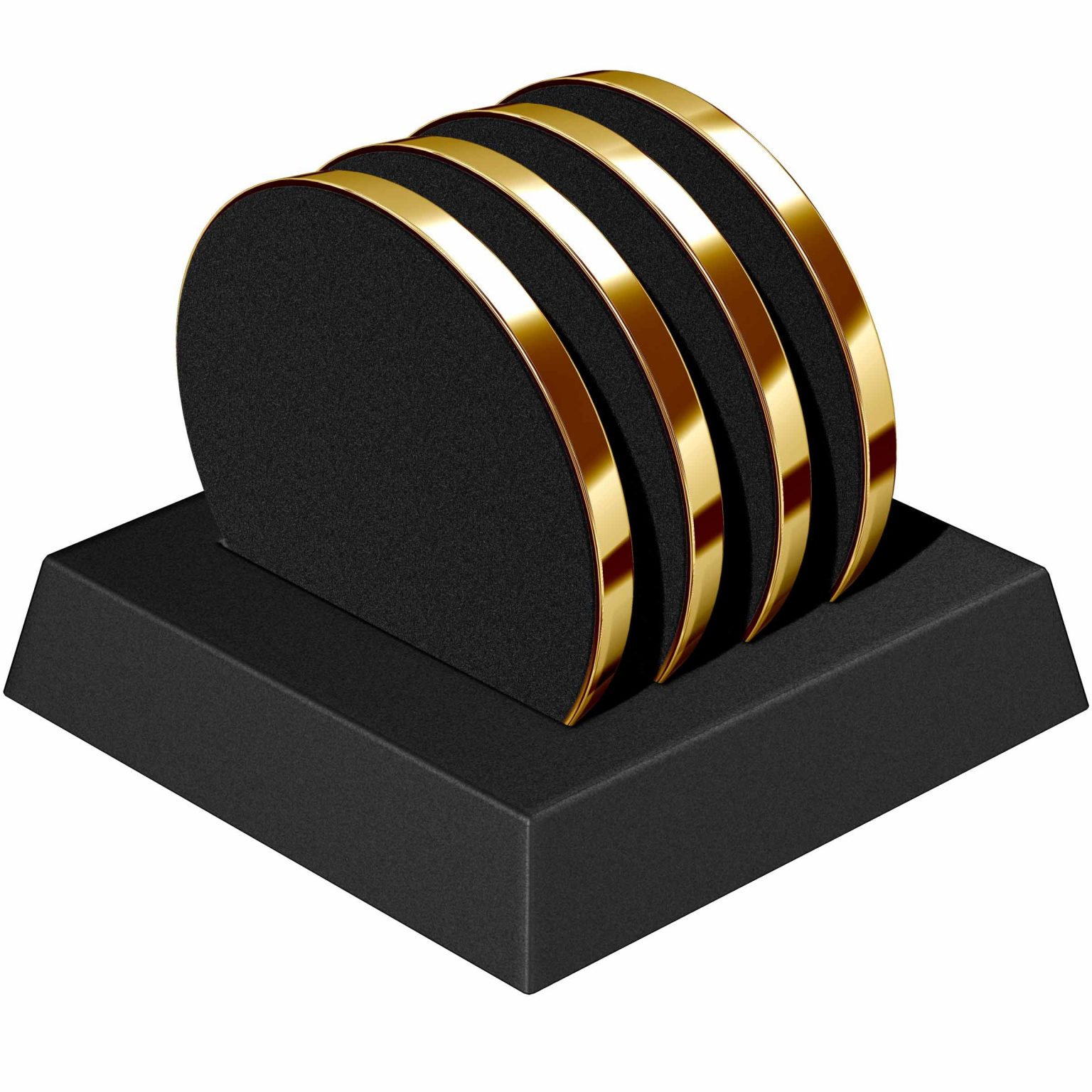 Gold Coaster Set with Holder El Casco