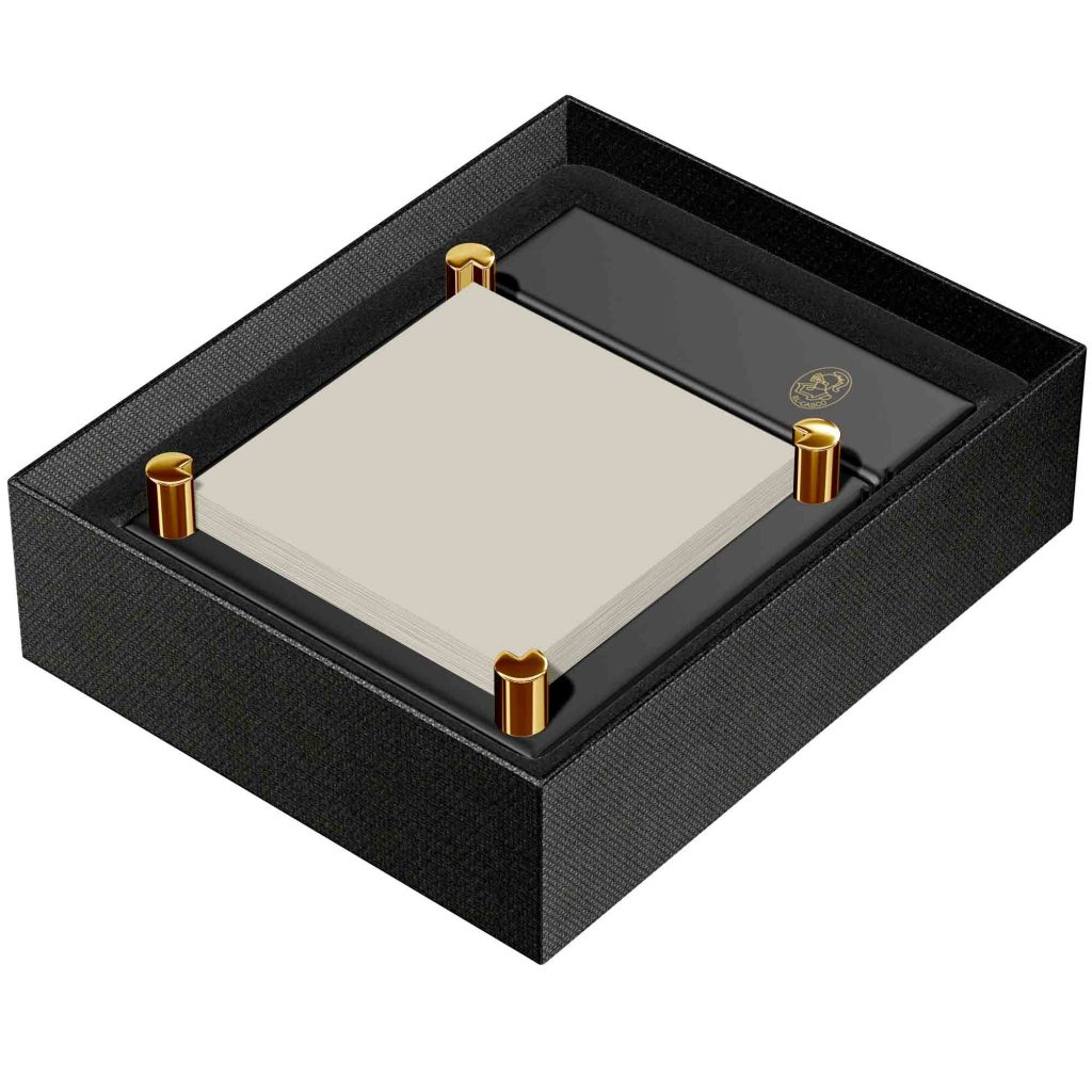 Black and 23K gold plated Sticky Note Holder - El Casco